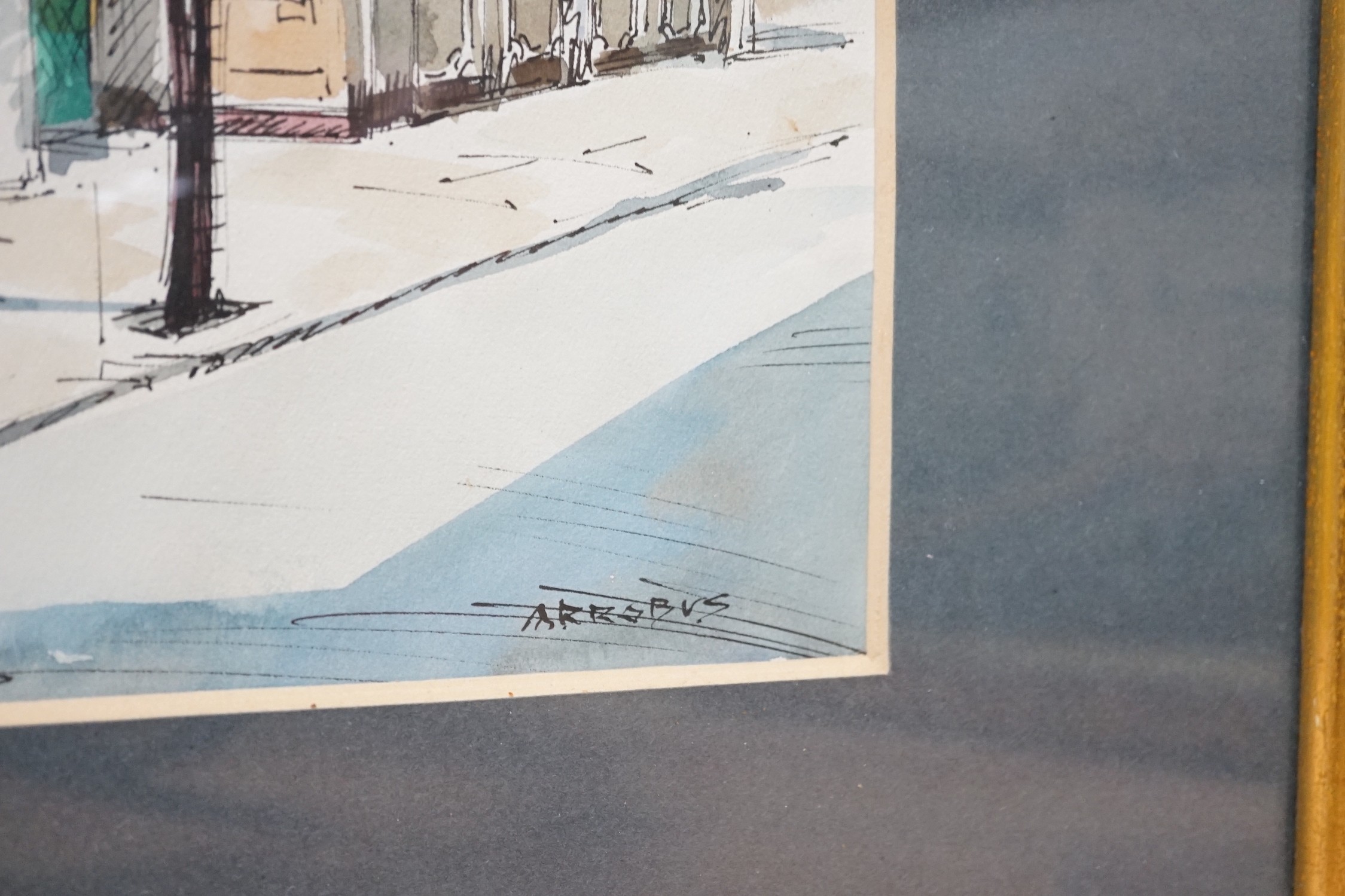 Sydney Arrobus (1901-1990), watercolour, 'The Phene, Phene Street, SW3', signed, 44 x 34cm